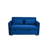 Convertible Sofa Bed, 3-in-1 Versatile Velvet Double Sofa with Pullout Bed, Seat with Adjustable Backrest, Lumbar Pillows, and Living Room Side Pocket