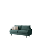 64" W Fabric Upholstered Love seat with metal Legs/High Resilience Sponge Couch for Living Room, Bedroom, Apartment ,Emerald