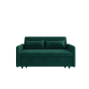Sofa Pull Out Bed Included Two Pillows 54" Green Velvet Sofa for Small Spaces