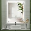 24 x 36 LED Backlit Mirror Bathroom Vanity with Lights,3 Colors LED Mirror for Bathroom, Anti-Fog,Dimmable,CRI90+,Touch Button,Water Proof,Horizontal/