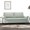 2-Seater Sofa Light Gray 55.1" Velvet