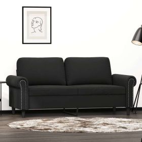2-Seater Sofa Black 55.1" Velvet