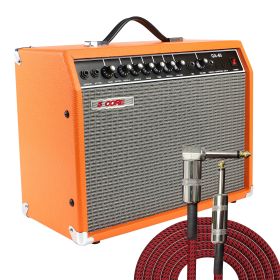 Electric Guitar Amplifier 40W Solid State Mini Bass Amp w 8' 4-Ohm Speaker EQ Controls Drive Delay ¬º' Microphone Input Aux in & Headphone Jack for St