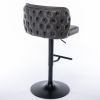 A&A Furniture,Swivel Barstools Adjusatble Seat Height, Modern PU Upholstered Bar Stools with the whole Back Tufted, for Home Pub and Kitchen Island(Da
