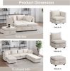 Modular Sectional Sofa, Convertible Sofa Couch with Storage, Sleeper Sectional Sofa Set, Flexible Modular Combinations Fabric Couch for Living Room (B