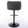 A&A Furniture,Swivel Barstools Adjusatble Seat Height, Modern PU Upholstered Bar Stools with the whole Back Tufted, for Home Pub and Kitchen Island(Da