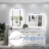 24 x 36 LED Backlit Mirror Bathroom Vanity with Lights,3 Colors LED Mirror for Bathroom, Anti-Fog,Dimmable,CRI90+,Touch Button,Water Proof,Horizontal/