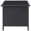 6 Piece Patio Lounge Set with Cushions Poly Rattan Black