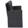 6 Piece Patio Lounge Set with Cushions Poly Rattan Black