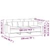 3-Seater Sofa Black 70.9" Fabric