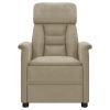 Electric Massage Recliner Light Gray Faux Leather