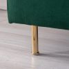 Modern fabric accent armchair;  upholstered single sofa chair;  Emerald Cotton Linen-30.7''