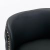 A&A Furniture,Swivel Barstools Adjusatble Seat Height, Modern PU Upholstered Bar Stools with the whole Back Tufted, for Home Pub and Kitchen Island(Bl