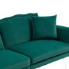 COOLMORE Couches for Living Room Mid Century Modern Velvet Love Seats Sofa with 2 Pillows, Loveseat Armrest for Bedroom, Apartment, Home Office