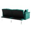 COOLMORE Couches for Living Room Mid Century Modern Velvet Love Seats Sofa with 2 Pillows, Loveseat Armrest for Bedroom, Apartment, Home Office
