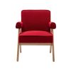 Leisure Chair with Solid Wood Armrest and Feet, Mid-Century Modern Accent chair, for Living Room Bedroom Studio chair