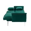 COOLMORE Couches for Living Room Mid Century Modern Velvet Love Seats Sofa with 2 Pillows, Loveseat Armrest for Bedroom, Apartment, Home Office