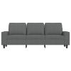 3-Seater Sofa Dark Gray 70.9" Fabric
