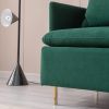 Modern fabric accent armchair;  upholstered single sofa chair;  Emerald Cotton Linen-30.7''