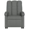 Electric Stand up Massage Recliner Chair Dark Gray Fabric