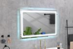 60 in. W x 36 in. H Frameless LED Single Bathroom Vanity Mirror in Polished Crystal Bathroom Vanity LED Mirror with 3 Color Lights Mirror for Bathroom