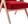 Leisure Chair with Solid Wood Armrest and Feet, Mid-Century Modern Accent chair, for Living Room Bedroom Studio chair