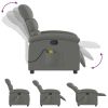 Massage Recliner Chair Dark Gray Fabric