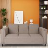 Broadway Sofa for Living Room, Modern 3-Seater Sofas Couches for Bedroom, Office, and Apartment with Solid Wood Frame (Toast, Polyester Nylon)