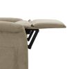 Electric Massage Recliner Light Gray Faux Leather