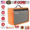 Electric Guitar Amplifier 40W Solid State Mini Bass Amp w 8' 4-Ohm Speaker EQ Controls Drive Delay ¬º' Microphone Input Aux in & Headphone Jack for St