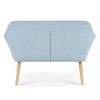 50 "W Love Seat, Comfy Loveseat Sofa with 2 Pillows, Small Couch 2-Seater Sofa for Living Room, Bedroom, Apartment, Blue