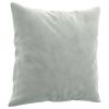 2-Seater Sofa with Throw Pillows Light Gray 55.1" Velvet