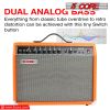 Electric Guitar Amplifier 40W Solid State Mini Bass Amp w 8' 4-Ohm Speaker EQ Controls Drive Delay ¬º' Microphone Input Aux in & Headphone Jack for St
