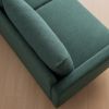 64" W Fabric Upholstered Love seat with metal Legs/High Resilience Sponge Couch for Living Room, Bedroom, Apartment ,Emerald