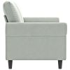 2-Seater Sofa Light Gray 55.1" Velvet
