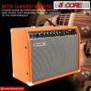 Electric Guitar Amplifier 40W Solid State Mini Bass Amp w 8' 4-Ohm Speaker EQ Controls Drive Delay ¬º' Microphone Input Aux in & Headphone Jack for St
