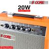5 Core Guitar Amplifier Mini Bass Electric Guitar Amp 20W Portable Acoustic Guitar Amp w Aux Input Volume Bass Treble Control Orange GA 20 ORG