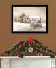 "Bringing Home the Tree" by Artisan John Rossini, Ready to Hang Framed Print, Black Frame
