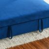 Convertible Sofa Bed, 3-in-1 Versatile Velvet Double Sofa with Pullout Bed, Seat with Adjustable Backrest, Lumbar Pillows, and Living Room Side Pocket