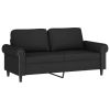 2-Seater Sofa Black 55.1" Velvet