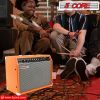 Electric Guitar Amplifier 40W Solid State Mini Bass Amp w 8' 4-Ohm Speaker EQ Controls Drive Delay ¬º' Microphone Input Aux in & Headphone Jack for St