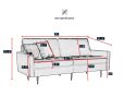 Modern Velvet fabric sofa 71" - Emerald