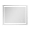 28'*36' LED Lighted Bathroom Wall Mounted Mirror with High Lumen+Anti-Fog Separately Control+Dimmer Function