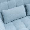 50 "W Love Seat, Comfy Loveseat Sofa with 2 Pillows, Small Couch 2-Seater Sofa for Living Room, Bedroom, Apartment, Blue