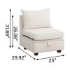 Modular Sectional Sofa, Convertible Sofa Couch with Storage, Sleeper Sectional Sofa Set, Flexible Modular Combinations Fabric Couch for Living Room (B