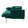 COOLMORE Couches for Living Room Mid Century Modern Velvet Love Seats Sofa with 2 Pillows, Loveseat Armrest for Bedroom, Apartment, Home Office