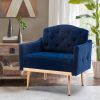 Accent Chair ; leisure single sofa with Rose Golden feet