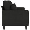 3-Seater Sofa Black 70.9" Fabric