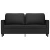2-Seater Sofa Black 55.1" Faux Leather
