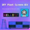 LED Display Sign: 4 Packs Large Size LED Matrix Panel Pixel DIY Graffiti Programmable LED Scrolling Sign Animations Patterns Text, Room Wall Art Decor